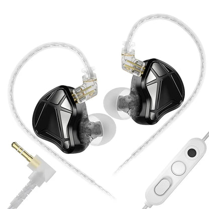 KZ Axas Gaming Earbuds Wired IEM HiFi Bass Headphones with Microphone, FPS Gaming Earphones, KZ Axas In-Ear Monitor Earbuds for PC Mobile & Console Gaming