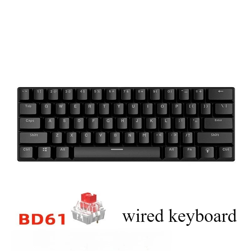 Mechanische 60%-Gaming-Tastatur, Gamer-Keyboard, mechanische Tastaturen für PC, Laptop und Büro, Mini-Keyboard, Klavye, Tasten, weiß