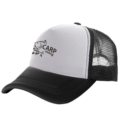 Șepci de camionagiu pentru bărbați cu imprimeu amuzant cu pește crap, șapcă de baseball pentru pescuit, șepci unisex din plasă pentru vară, model MZ-169