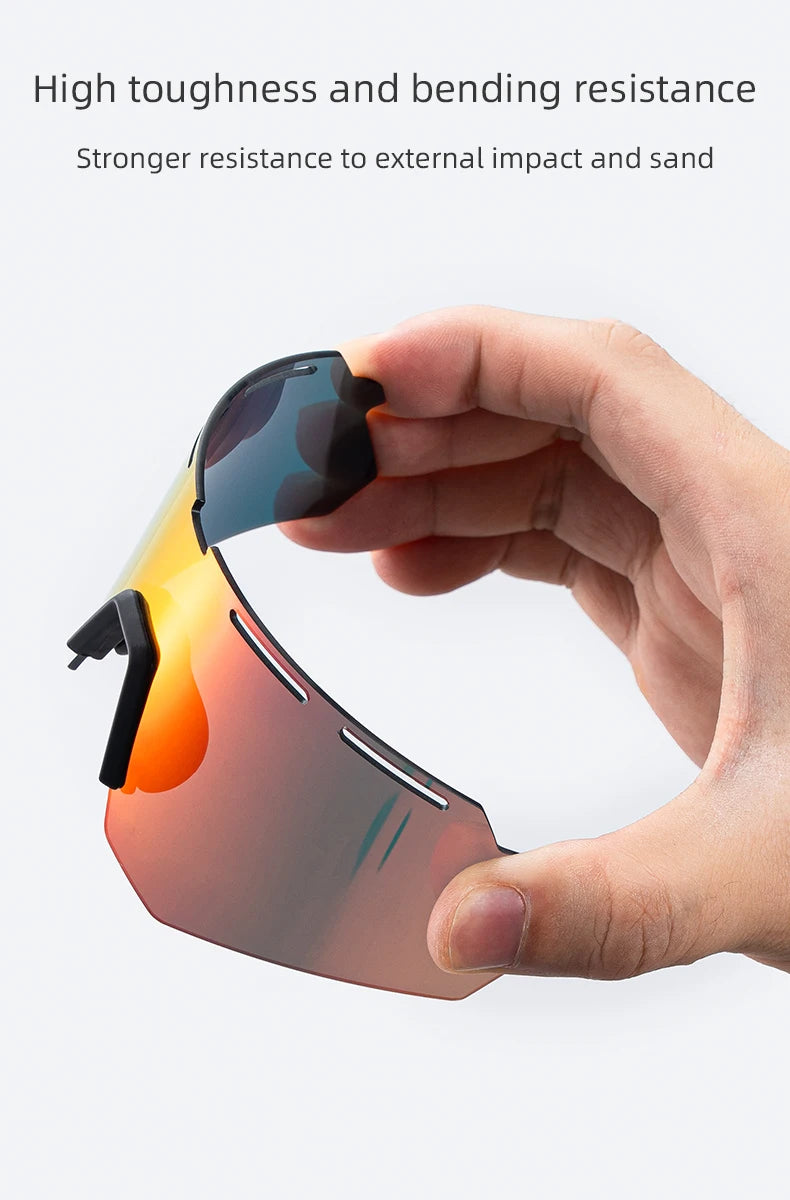 ROCKBROS Bike Glasses Polarized Men Women Bicycle Glasses 4Lens MTB Road Cycling Eyewear Glasses With Myopia Frame Sunglasses