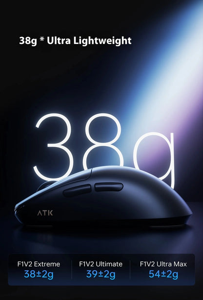 ATK Blazing Sky F1 V2 Ultimate Wireless Gaming Mouse Dual-Mode Lightweight PAW3950 Ultra Dual 8KHz Low Latency Ergonomic Extreme