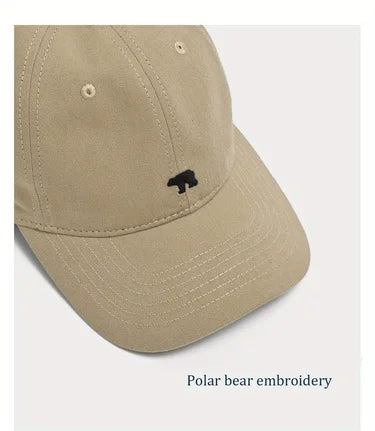 Stylish Bear Embroidered Baseball Cap Sun Protective Breathable Adjustable Ideal Casual Hat Men Women Unisex Baseball Cap