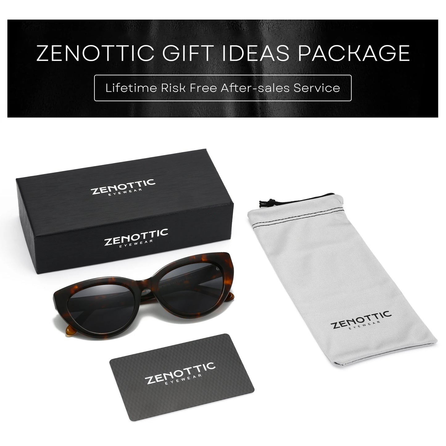 ZENOTTIC Retro Cat Eye Polarized Sunglasses Handmade Acetate UV400 Protection Sun Glasses Shade for Women