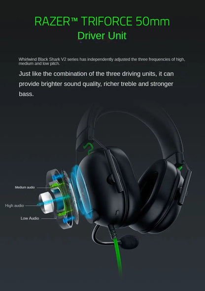 Razer BlackShark V2 X Gaming Headset – 7.1 Surround Sound Wired Gaming Headphones with Noise-Cancelling Microphone for PC, PS5, PS4, Xbox & Nintendo Switch