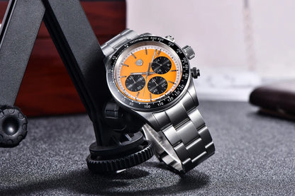 Montres pour hommes Rolls Timi Panda – Chronographe à quartz, modèle de luxe, verre saphir avec traitement antireflet, étanche, style sportif