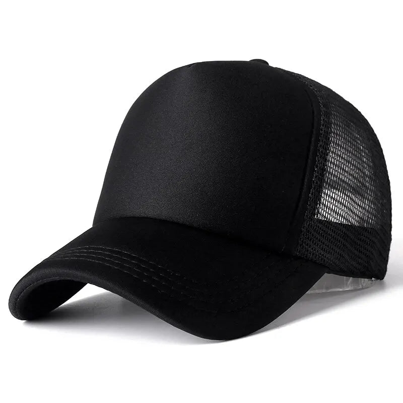 Unisex Cap Casual Plain Mesh Baseball Cap Adjustable Snapback Hats For Women Men Hip Hop Trucker Cap Streetwear Dad Hat