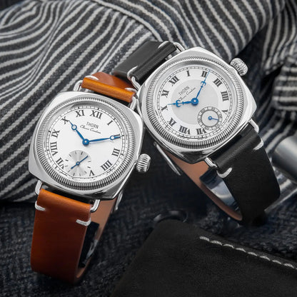 THORN  T002 Watch Tribute To Classic Oyster Style Antique Pillow Shaped Watch, Retro Watch, Men's and Women's Couple Watches