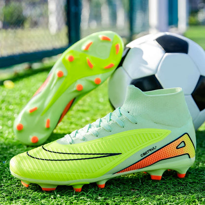 Chaussures de football montantes pour hommes, crampons longs, chaussures de football pour adultes, légères, entraînement sportif professionnel