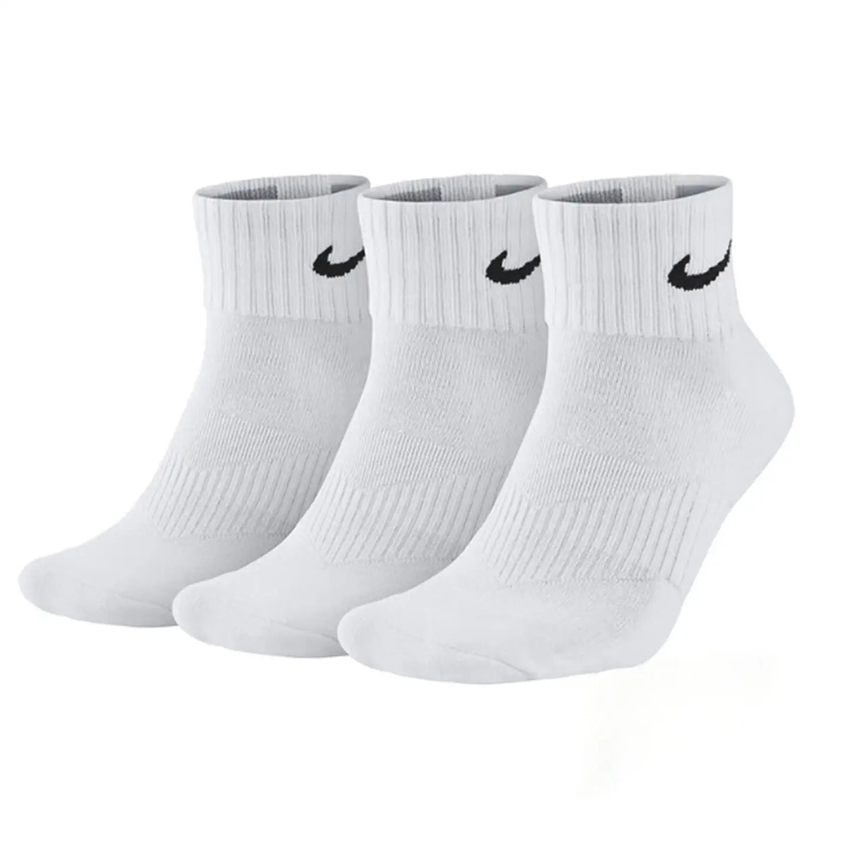 Skarpety Nike Skarpety koszykarskie Nike z podgrubioną stopą Długie skarpety sportowe z technologią Dri-FIT zapewniającą oddychalność, zestaw 3 par SX7667-100