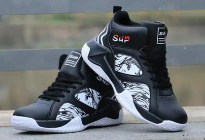 Nouvelles baskets antidérapantes pour hommes, chaussures de basket-ball montantes de luxe confortables, chaussures de course tendance et polyvalentes, chaussures décontractées