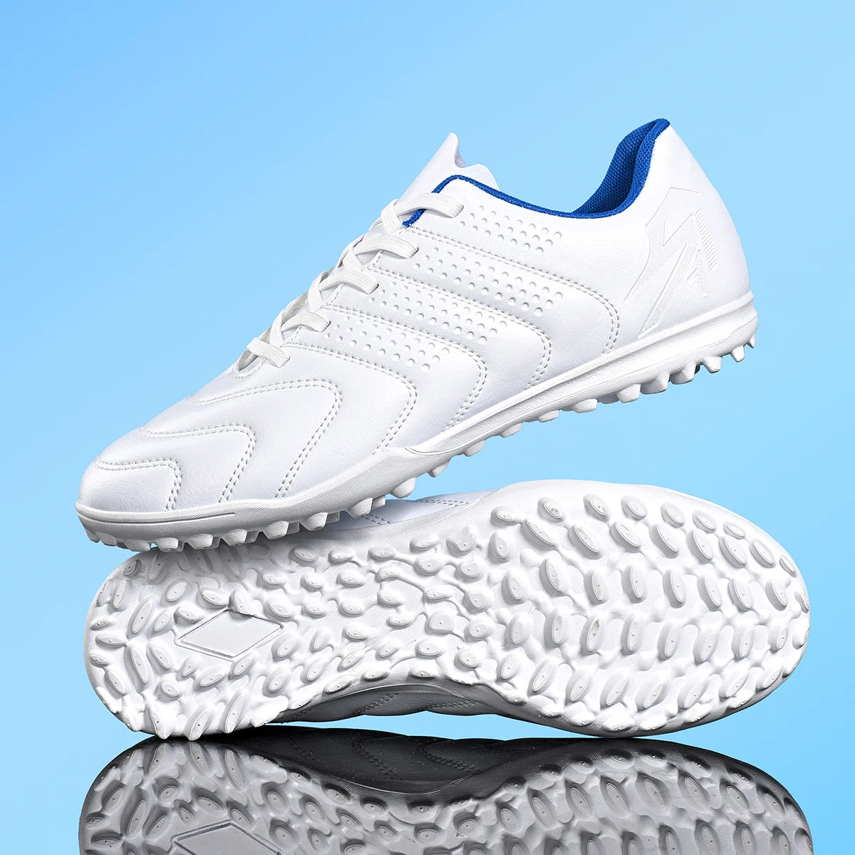 Chaussures de football unisexes pour adultes, en PU, respirantes, en tissu tissé, avec crampons en caoutchouc denses, antidérapantes, résistantes à l'usure, pour entraînement quotidien sur gazon artificiel