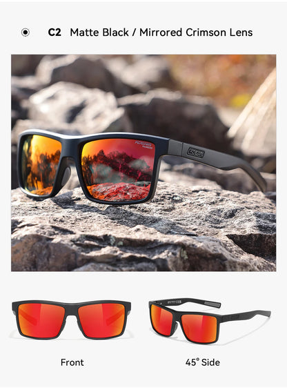 KDEAM Oversized Men's Sunglasses Polarized TR90 Big Size Sun Glasses Width 160mm Protective Case Included KD0737 MAX