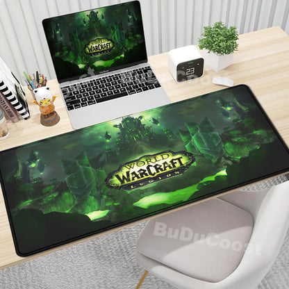 Anime World of Warcraft gaming podloga za stol, podloga za miš, računalni dodaci, XXL, zaključani rub, podloga za tipkovnicu i miša, gamerski tepih, uredske podloge