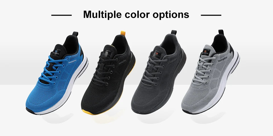 Chaussures de course Baasploa pour homme : nouvelles baskets décontractées légères en mesh, de créateur, respirantes, à lacets, pour le sport et la marche en extérieur