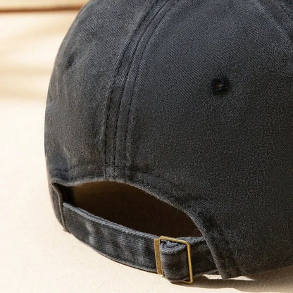 Gorra de béisbol de estilo clásico ajustable de algodón lavado con estampado FOCUS, gorra deportiva tipo «pico de pato» para hombre y mujer