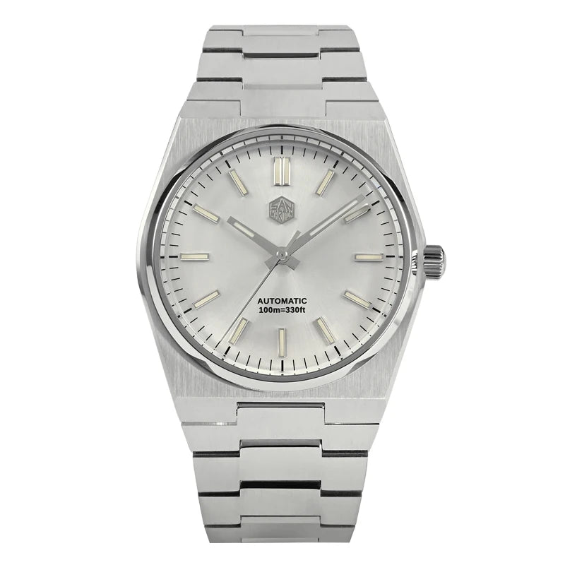 Relógio clássico de homem San Martin 40mm Miyota 9015, relógio de pulso mecânico automático de luxo elegante com bracelete de desengate rápido SN0023