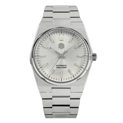 Relógio clássico de homem San Martin 40mm Miyota 9015, relógio de pulso mecânico automático de luxo elegante com bracelete de desengate rápido SN0023