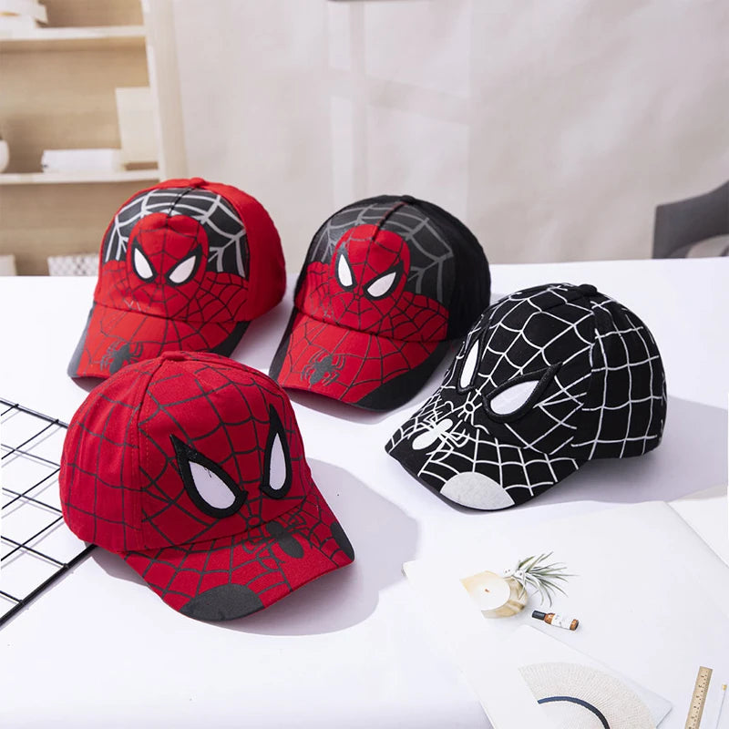 HotToys Spiderman Baseball Cap Boys Grils Hats Superhero Peripheral Cosplay Props Childrens Gift Sunhat Fashion Accessory 3-7y