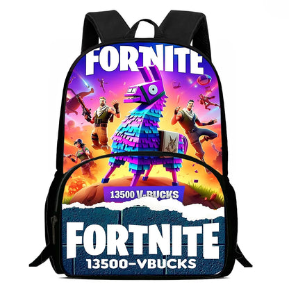 Klassisches FortniteS-Schulrucksack-Set für Kinder mit Lunchtasche und Federmäppchen, große Kapazität, für Jungen und Mädchen, ideales Geschenk