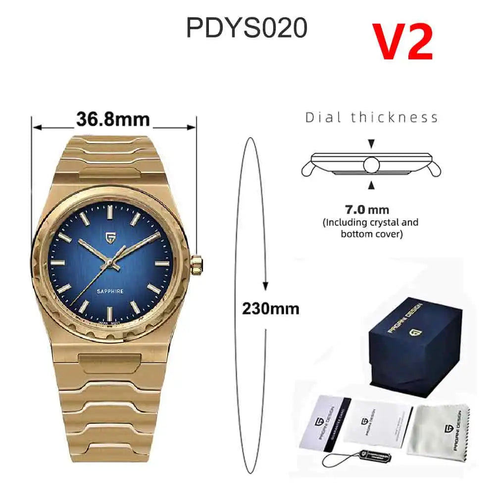 PAGANI DESIGN 2026 New 7mm Fashion Men's V2 Quartz Watch 10Bar Waterproof Stainless Steel Sapphire C3 reloj hombre Watches male