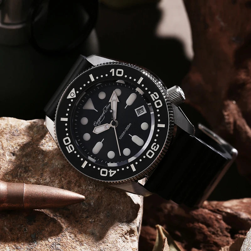 【Escapement Time】Quartz 2S60 Movement Diver Water Sapphire Ceramic Bezel BGW9 300M Waterproof The battery lasts for ten years
