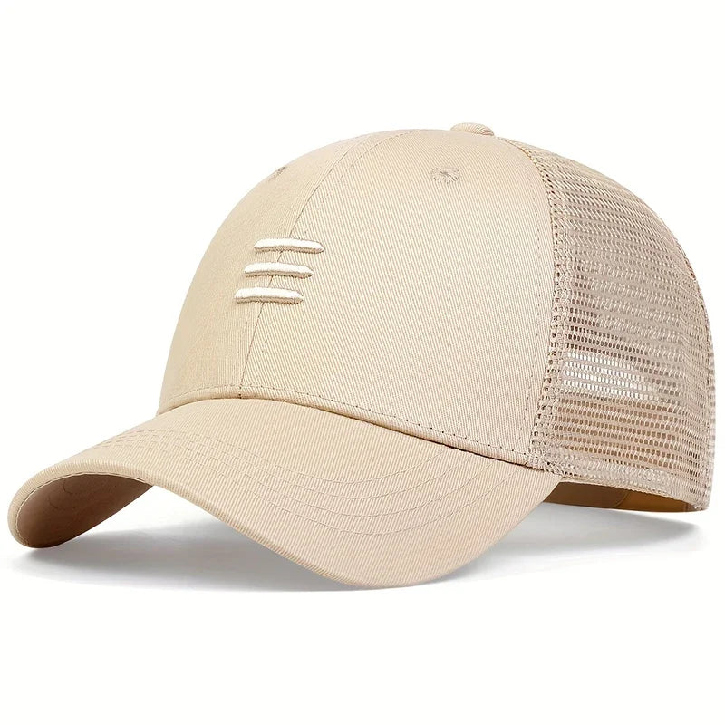 Men summer quick-drying Hat outdoor Leisure Baseball Cap Three Embroidery breathable Mesh Caps adjustable Hip Hop Hats gorras