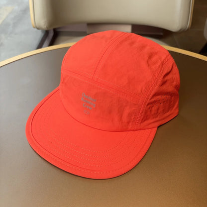 5-panels löparkeps för män och kvinnor, lätt, snabbtorkande nylonkeps för utomhussport, andningsbar, baseballkeps med platt skärm
