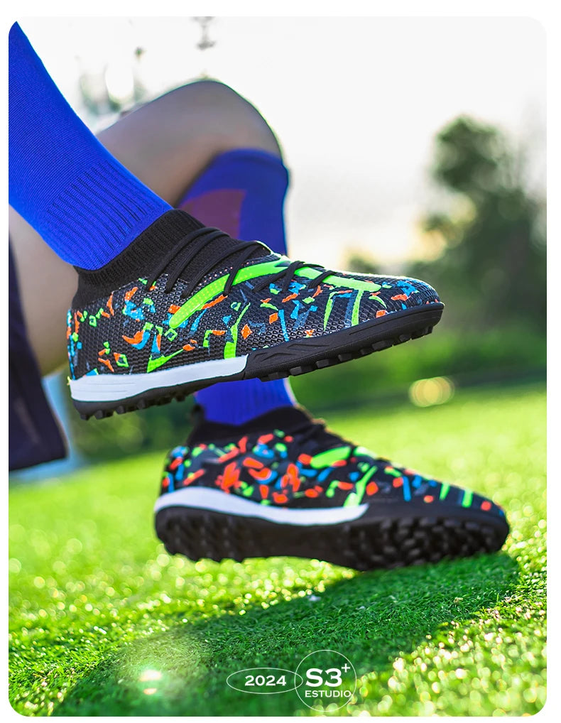 Turf voetbalschoenen Professionele voetbalschoenen voor heren Ademende mesh Jeugdvoetbalschoenen Antislip herensneakers Society Chuteira