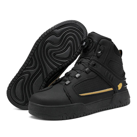Motorfietslaarzen voor heren, motorlaarzen, moto-sneakers, microvezel-leer, avontuurlijke motorcrossschoenen, antislip motoruitrusting