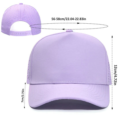 1PC New Five-ply laser perforated quick-drying cap breathable sports visor cap summer waterproof perforated truck baseball cap