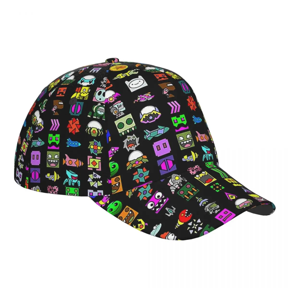 Geometry Dash Mesh Baseball Caps Snapback Fashion Baseball Hats Breathable Casual Casquette Outdoor For Men's And Women's