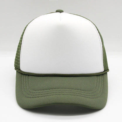 5 panel Trucker Caps Men Women Plain Blank Foam Mesh Baseball Cap With Rope Summer Breathable Outdoor Sport Sun Visor Hats