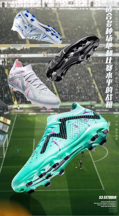 Oversized-Fußballschuhe für Jugendliche und Kinder, komfortables flexibles Design, stabile rutschhemmende Performance für Outdoor-Feldsportarten