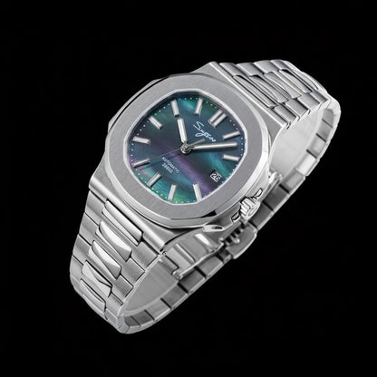 Reloj de hombre Sugess automático mecánico, movimiento Miyota 9015, esfera MOP, luminoso, resistente al agua 5bar, brazalete de lujo S466