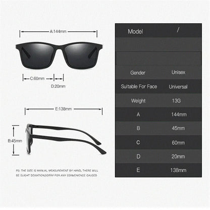 Luxury Men Sunglasses Fashion Vintage Square Ultra Light TR90 Frame Driving Fishing Sun Glasses For Man Eyewear