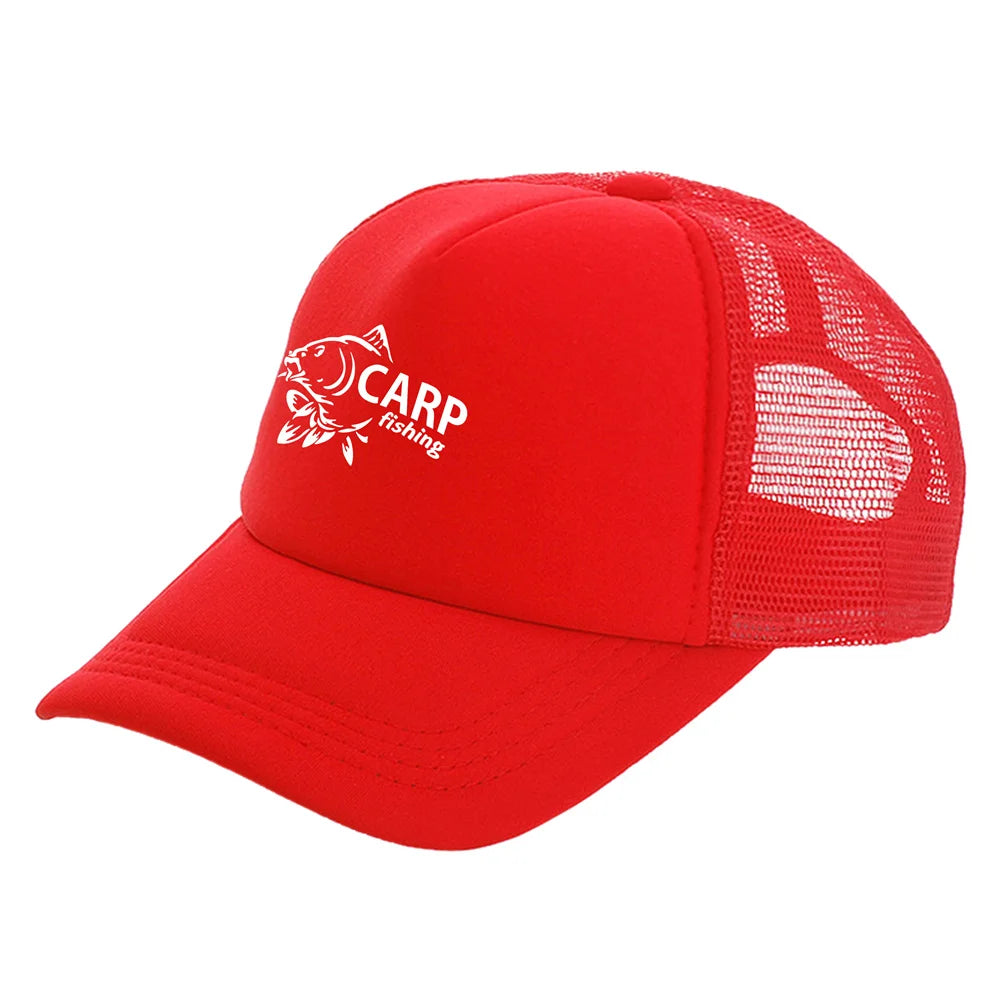 Șepci de camionagiu pentru bărbați cu imprimeu amuzant cu pește crap, șapcă de baseball pentru pescuit, șepci unisex din plasă pentru vară, model MZ-169