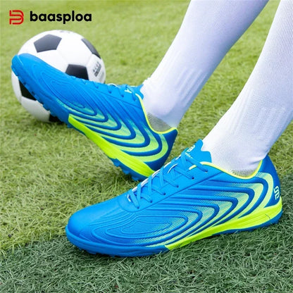 Chuteiras de futebol profissional para homem Baasploa, em pele leve, antiderrapantes para exterior e treino desportivo em campo