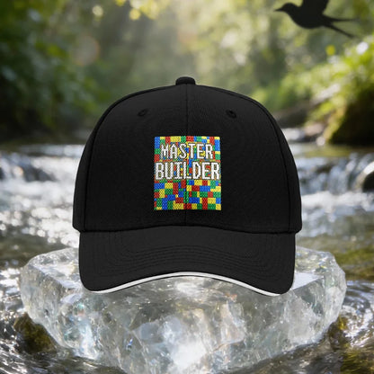 Barevná kšiltovka MASTER BUILDER ve stylu stavebnicových kostek, unisexová, lehká, nastavitelná, outdoorová sluneční čepice, ideální pro Gi