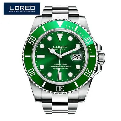 LOREO Original Men Business Watch 20ATM Waterproof Wristwatch Top Brand Casual Sport Seagull Automatic Mechanical Watch Men