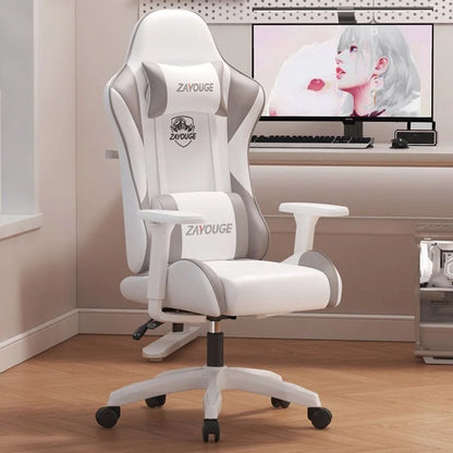 AOLIVIYA Gaming-Bürostuhl mit Liegefunktion, drehbar, höhenverstellbar, mit Rückenlehne und Fußstütze, für Zuhause, Computer, Internetcafé und E-Sports
