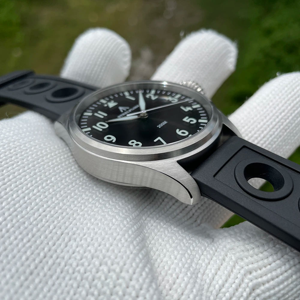 STEELFLIER Official SF743 Quartz Pilot Big Onion Crown Swiss Luminous VH31 20Bar Waterproof Sapphire Crystal Luxury Dive Watch