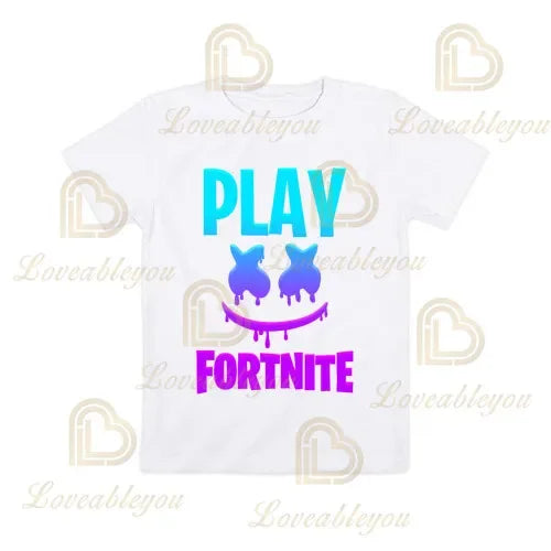 Poikien ja tyttöjen Fortnite-piirrosaiheinen T-paita – Battle Royale 3D, 3–14 vuotta, Victory Royale -pelipaita lapsille ja teineille