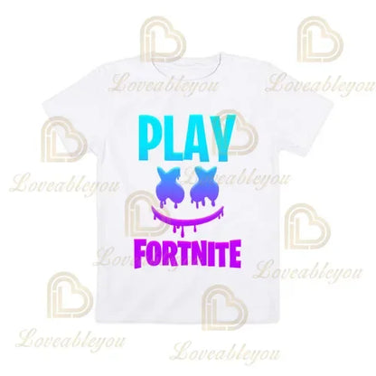 Poikien ja tyttöjen Fortnite-piirrosaiheinen T-paita – Battle Royale 3D, 3–14 vuotta, Victory Royale -pelipaita lapsille ja teineille