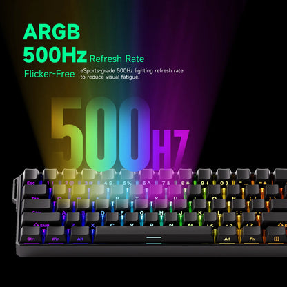 Teclado gaming mecánico Akko MonsGeek FUN60 Ultra con interruptores magnéticos 60%, Rapid Trigger, 8K HE/TMR, teclado gamer personalizado de aluminio