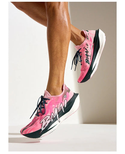 BMAI Ademende 20 km marathon-sneakers voor heren met dempende koolstofplaat – sportschoenen voor heren – casual luxe sportschoenen – hardloopschoenen voor heren