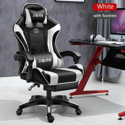 Ergonomic Gaming Chair with Massage Function, RGB Light Swivel Recliner Office Chair, Adjustable High Quality Computer Gamer Chair