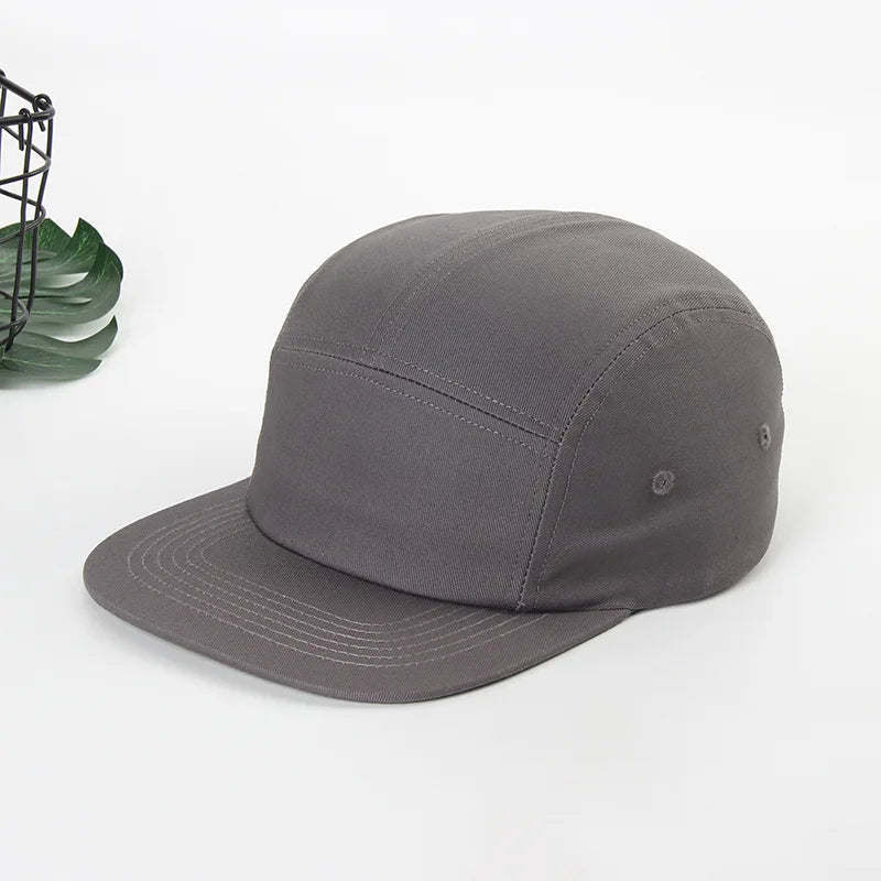 Summer Cotton 5 Panel Big Size Baseball Caps Oversize 62cm Flat Top Sports Snapback Cap Hip Hop Skateboard Hat Custom Wholesale