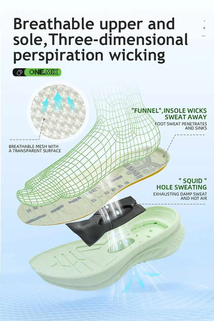 Onemix New Original - Scarpe sportive da running da uomo, ammortizzanti, morbide, leggere, in mesh traspirante, antiscivolo, sneakers con cushioning