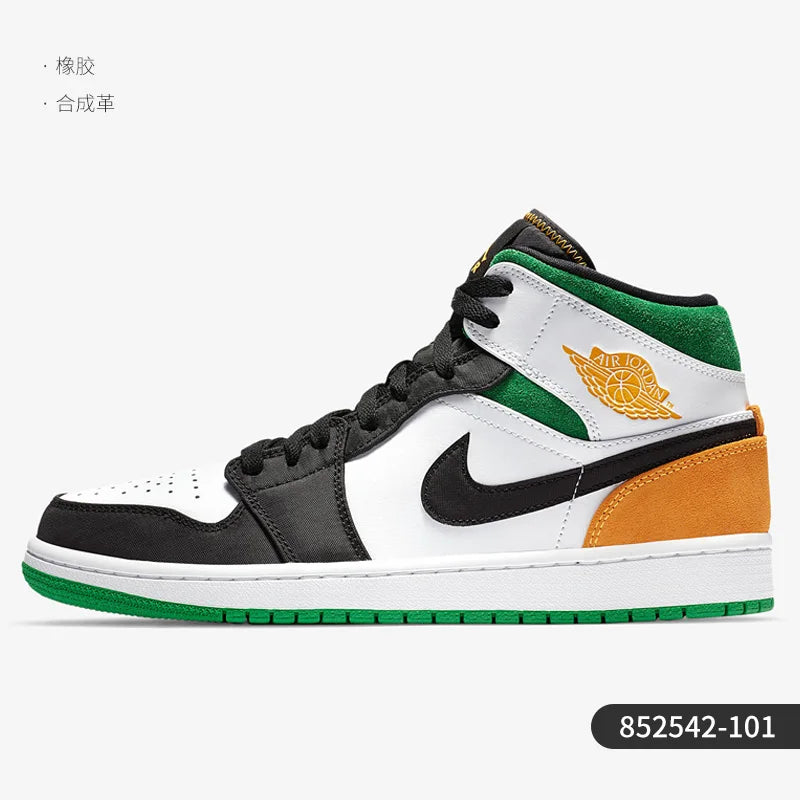 Chaussures de basket-ball de sport pour homme Nike AIR JORDAN1 MID SE AJ1 authentiques 852542-101