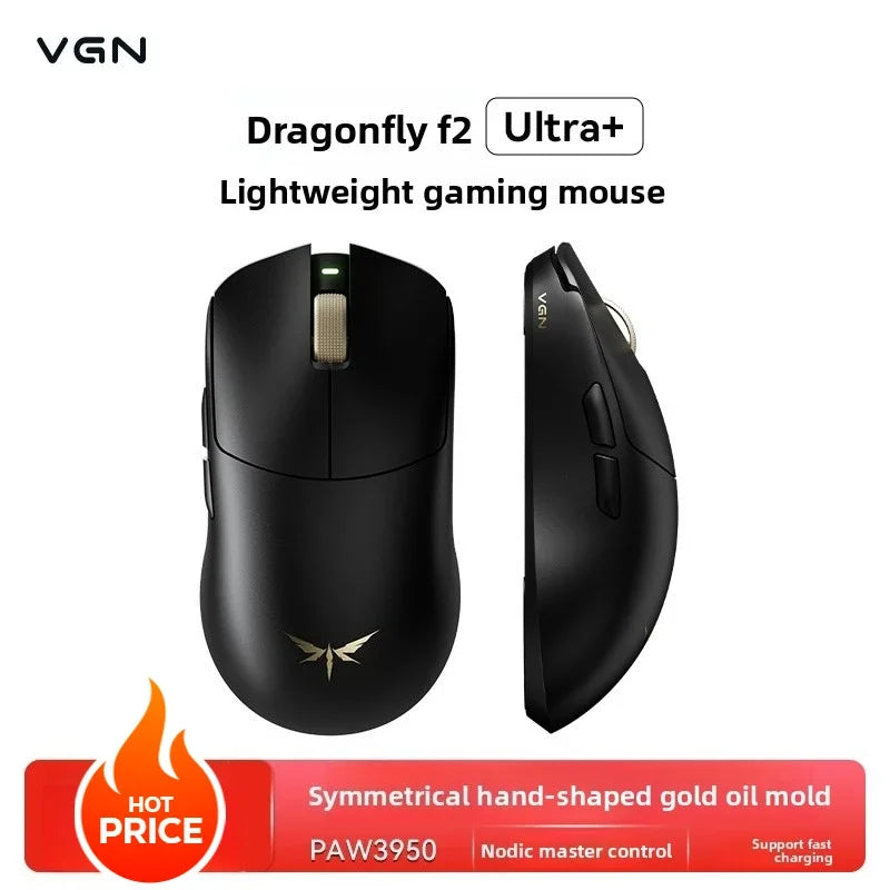 VGN Dragonfly F2 ProMax/Ultra Esports Gaming Mouse 42000DPI 0.125ms For Csgo Latency Wired/Wireless Dual 8K 3-mode PAW3395/3950